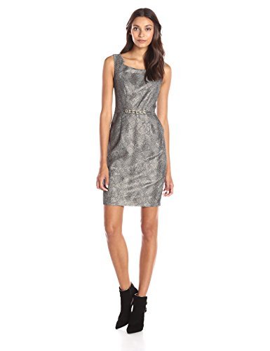 Ellen Tracy Women's Metallic Snake-Print Dress