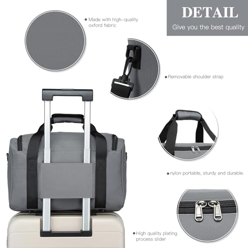 Kono Ryanair 40x20x25 Under The Seat Holdall Cabin Hand Luggage Carry-On Travel Bag 20L (Grey) Kono Ryanair 40x20x25 Under The Seat Holdall Cabin Hand Luggage Carry-On Travel Bag 20L (Grey)