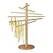Relaxdays 10022196 Nudeltrockner Bambus, 12 Arme, Nudelständer Faltbar, zum Pasta Trocknen, für Spaghetti, 41cm hoch, Holz, Natur