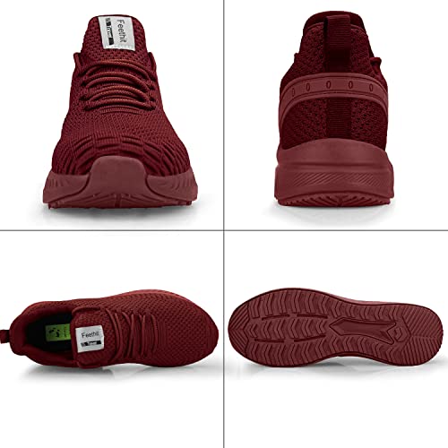 Image of Feethit Mens Slip On Walking Shoes Blade Tennis Shoes Non Slip Running Shoes Lightweight Workout Shoes Breathable Mesh Fashion Sneakers