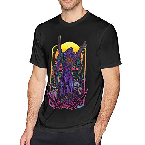 MULINSEN Anime Short-Sleeve Cotton T-Shirt for Menâ€¦ (Black, Large)