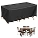 YuYo Funda Muebles Exterior, Funda Muebles de Jardin, Fundas Pare Mesa Jardín Funda Muebles Patio Terraza Impermeable, Cubierta de Exterior 180x 120 x 74cm - Negro