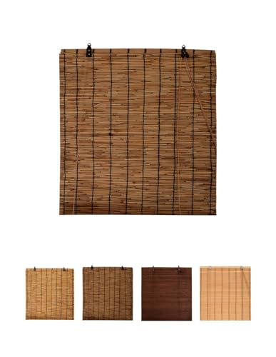 JARDIN202 - Persiana de Bambú Enrollables – Estor Bambú Natural para Interior | 60x140 cm (Nogal)