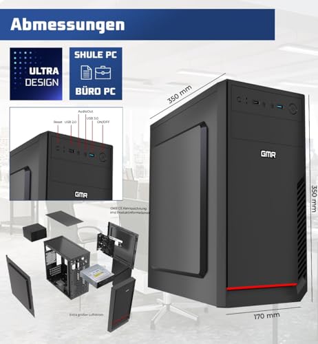 Intel i5 - Business Office Multimedia Computer mit 3 Jahre Garantie! | 16 GB RAM | 256GB SSD | DVD ± RW | USB 3.0 | Windows 11 Prof. 64-Bit | WiFi und Bluetooth – Bild 4