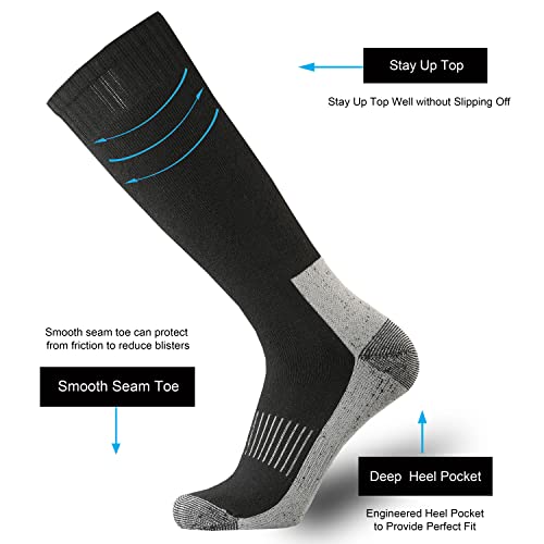 ONKE Max Full Cushion Knee High Socks for Men Steel Toe Work Boot Over the Calf OTC Moisture Wicking Thermal Hiking Hunting3