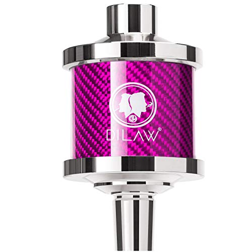 DILAW® Shisha DX1 Carbon Molassefänger Edelstahl Wasserpfeife, Vorkühler-Aufsatz für(Schliff 18/8) Zubehör Farbe Pink – Bild 3