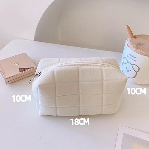 Plush Makeup Bag, Cosmetic Bag for Women Plush Pencil Case,Multi-Functional Travel Bags - Image 2