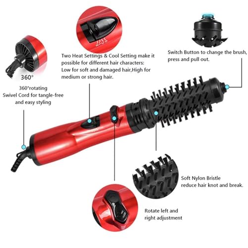 Gznehcu HOT AIR STYLER AND ROTATING HAIR DRYER 3 In 1 Hot Air Styler Rotating Hair Dryer, Blow Dryer Brush In One 2 Interchangeable Brushes thumb #2