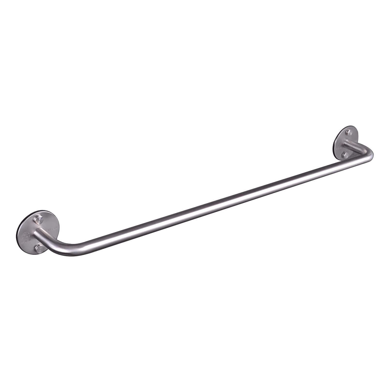 LMYSXAOZ Wall Mount Round Single Towel Bar Rail, Multiple, SUS304 Stainless Steel Bathroom Kitchen Lengthen Holder Rack, Silver,40CM-100CM (Size : 100cm)