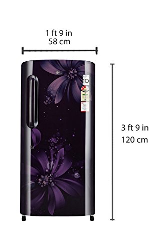 Image of LG 215 L 3 Star Direct Cool Single Door Refrigerator(GL-B221APAW.DPAZEBN, Purple Aster, Inverter Compressor)