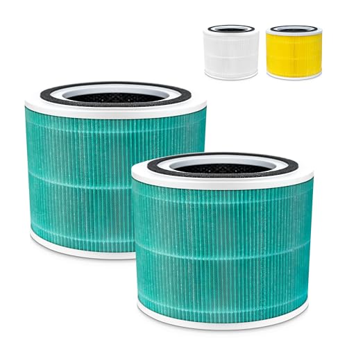 Filtro de repuesto para absorción de toxinas Core 300 para purificador de aire LEVOIT Core 300 y Core 300S VortexAir, filtro de repuesto HEPA verdadero de grado H13 3 en 1, en comparación con la parte