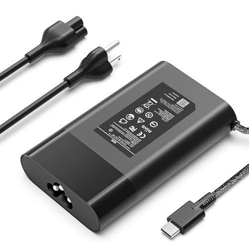 New Slim 65W USB C Laptop Charger Replacement for HP Laptop Charger Elitebook x360 Pavilion Spectre Chromebook Envy Elite x2 Computer Travel Type C Braided Cable Power Cord Ac Adapter