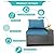 Furnimy Outdoor Furniture Patio Furniture Sets Conversation Sets Sectional Sofa Couch Wicker Rattan Balcony Furniture for Lawn,Garden,Porch and Poolside (Expresso-Peacock Blue, 5 pcs Without Table)