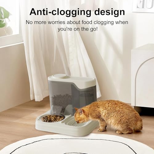 Estación de alimentación para gatos y perros con fuente y base antideslizante miniatura 5