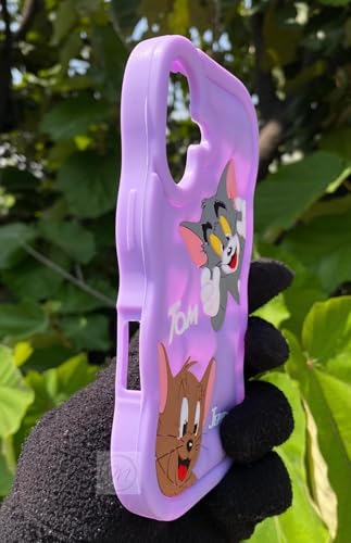 Image of MIDOS Back Cover Compatible with iPhone 17, 3D Soft Silicone 3D Cute Cartoon Full Protective Case for iPhone 17 (Purple)