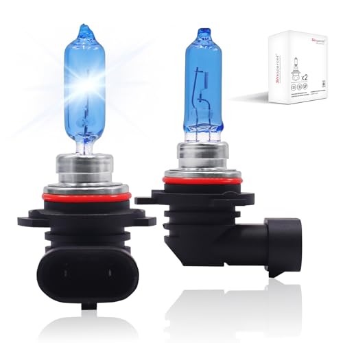 Sinoparcel White HIR2 9012 Headlight Bulb 5000K White HIR2 Headlight Bulb for Low or High Beam 12V 55W PX22d Pack of 2