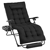 Yaheetech Tumbona Plegable y Resistente, Negro