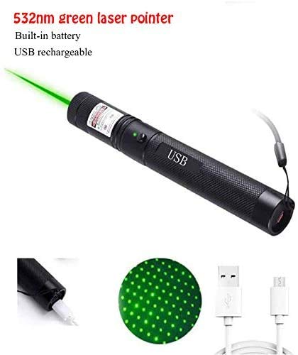 image for WQFXYZ Green multi-function LED flashlight, high-power portable rechar