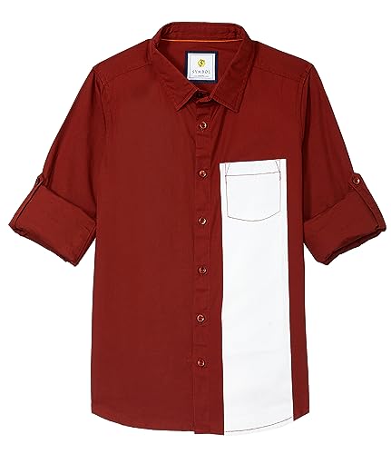 Image of Amazon Brand - Symbol Boys Cotton Solid Regular Fit Shirt