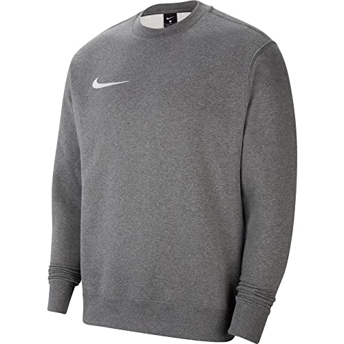 Nike Jungen Y Nk Flc Park20 Crew Sweatshirt, Holzkohle Heathr / White,...