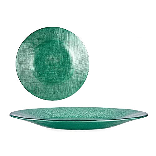 Plato Llano Vivalto Verde Cristal (21 x 2 x 21 cm)