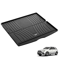 3W Kofferraumwanne für Mercedes Benz GLE V167 2020-2025, TPE Allwetter Maßgeschneiderte Kofferraummatte Komplettset Mercedes Benz GLE V167 Auto Kofferraum Zubehör, Wasserabweisend & Pflegeleicht