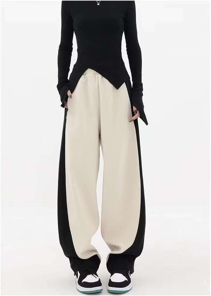 EMMIOL Women’s Y2K Baggy Sweatpants Wide Leg Casual Pants High Waisted Stretch Athletic Joggers Trousers