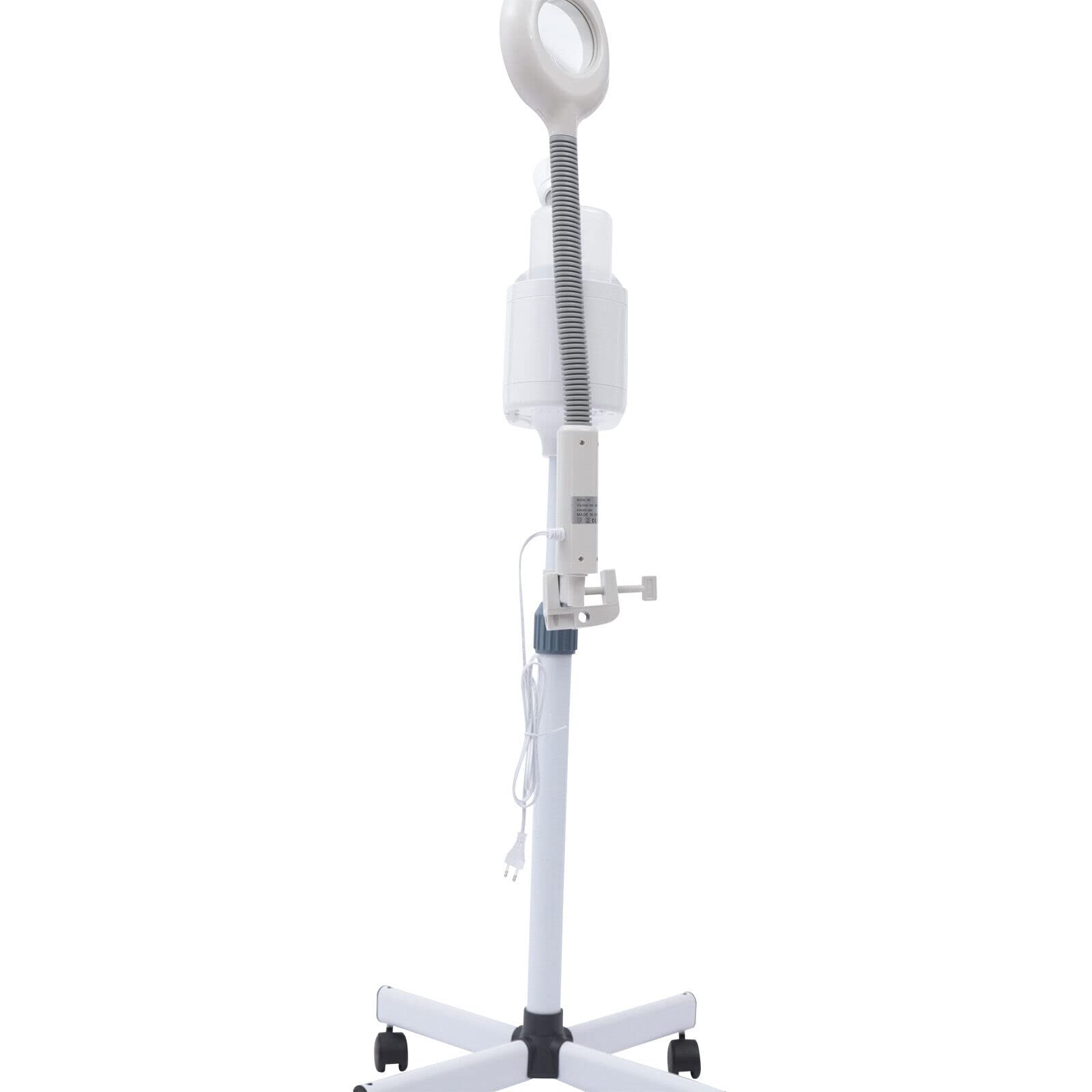 3 in 1 Gesichtsdampfer mit Lupenleuchte Luftbefeuchter Spa Salon Kombigerät Ozon Vapozon Bedampfer, PTC-Heiztechnologie, Heat und Kälte Spray