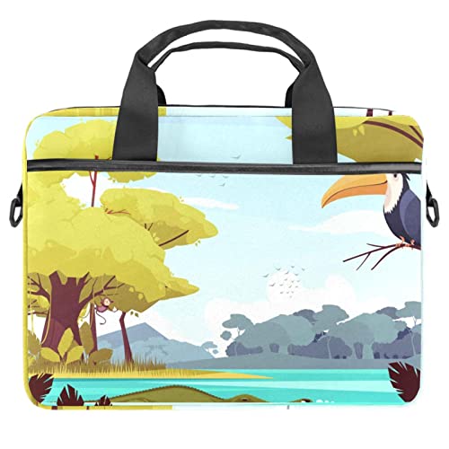 Sac ordinateur portable 13.3 14 pouces bandoulière paysage cactus