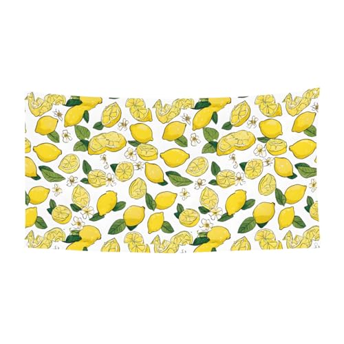 MINDBBDFJ Yellow Lemons Print Banners And Signs For Outdoor/Indoor,Personalized Banner Customizable Parties Halloween Banner (180x90cm)