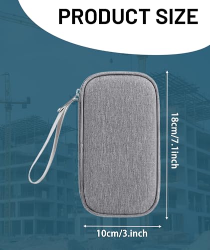 Image of Pendrive Case, 20 Card Slots USB Flash Drive Organizer, Travel-Friendly Hard Disk Pouch Case, Grey U Storage Bag for Tech Professionals, Students