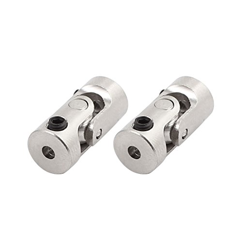 Aexit 2.0mm to Electrical equipment 2.3mm Inner Dia Rotatable Universal Metal U Joint Coupler 2pcs