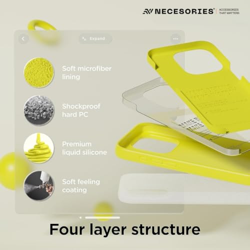 Image of Liquid Silicone Case Compatible for iPhone 13 Pro | Slim Back Cover | Soft Touch Bumper | Shockproof Drop Protection | Microfiber Cloth Inside | Sleek Solid Design
