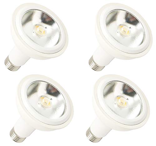 Lot de 4 ampoule LED PAR30, 12 W Douille E27, 90 W Ampoule halogène équivalent, 6000 K Blanc froid, lampe à encastrer, 85–265 V