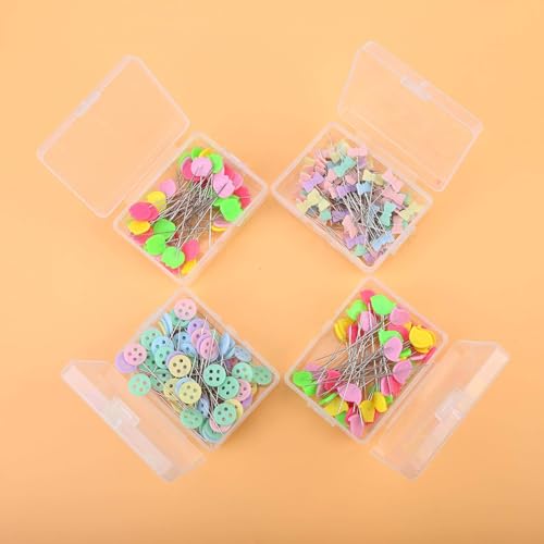 300 Pcs Flat Button &flower Head Pins, Long Straight Pins Quilting Pins Diy Quilting Tool Sewing Accessories for Dressmaking Jewelry Components [#2]