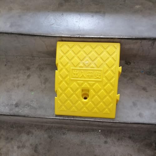 Tapetes plásticos para rampa de bordillo, placas de escalón con encaje para rampa de automóvil, tablas de transición para cambio de nivel en aceras (25 x 40 x 16 cm) miniatura 3