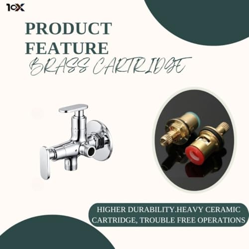 Image of 10X Brass Angle Cock Two In One AV-8633 Wall Mount Chrome Plated
