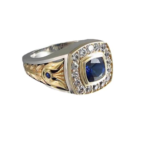 White Gold Plated Blue Cubic Zirconia Statement Ring Personalized Accessory Ideal for Women's Daily Casual Wear Party Holiday Anniversary Love Jewelry Gift