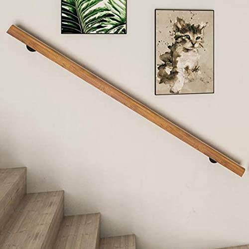 Rambarde murale bois mezzanine couloir aire de jeux, main courante rustique ronde 1,2m-4,5m