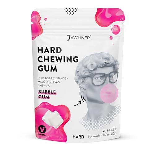 Jawliner® Hard Jawline Gum for Facial Fitness - Jaw Exerciser for...