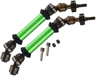 GPM For Traxxas Slash 4X4 Upgrade Parts Steel+Aluminum Front CVD Drive Shaft With 12mmX6mm Wheel Hex - 1Pr Set Green