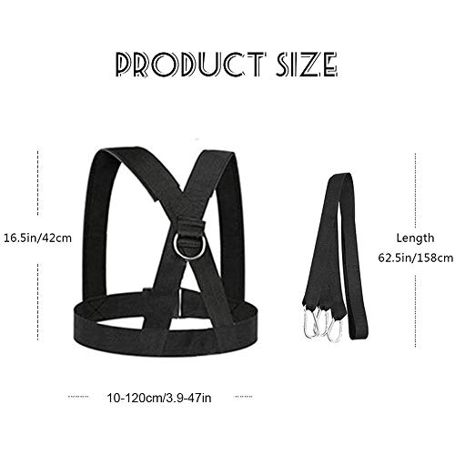 Image of Sled Harness, Weight Speed Tire Pulling Workout Resistance and Assistance Trainer Physical Training Rope Football Exercise Equipment for Outdoor Indoor Men and Women