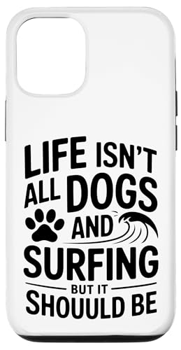 Perros Y Surfing Surfista Divertido Surfing Carcasa para iPhone 12/12 Pro