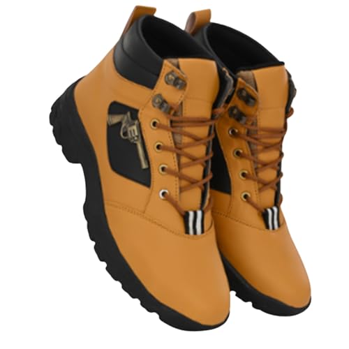 Image of Men's Synthetic Comfortable & Lightweight Lace-Up Sneaker (Brown) (BNBRBT124)