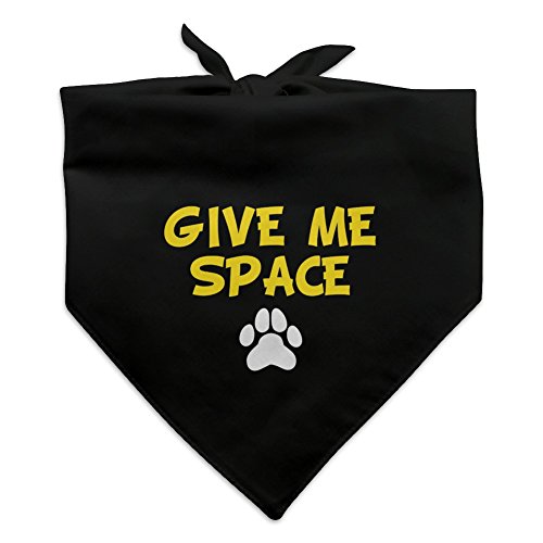 GRAPHICS & MORE Give Me Space with Paw Print Dog Pet Bandana - Black