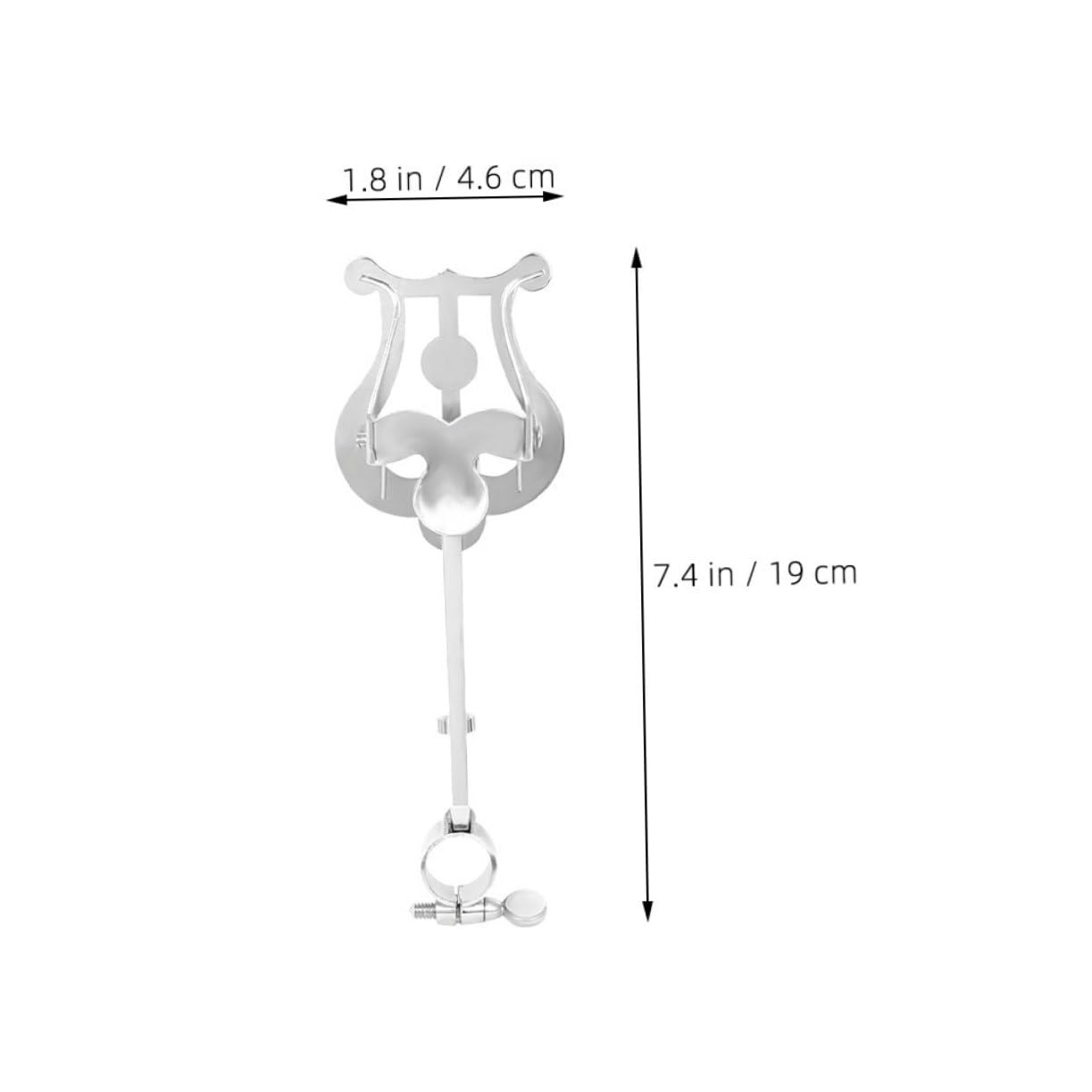 JOINPAYA Portable Music Stand with Adjustable Knob Folding Lyre Holder for Music Secure Clamp for Practice and Performances Sleek Design for Players