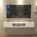 DGHJK Schwimmender TV-Schrank Medienkonsole TV-Schrank/Videokonsole Regal am Player Videospielkonsole Kabelbox Lautsprecher montiert