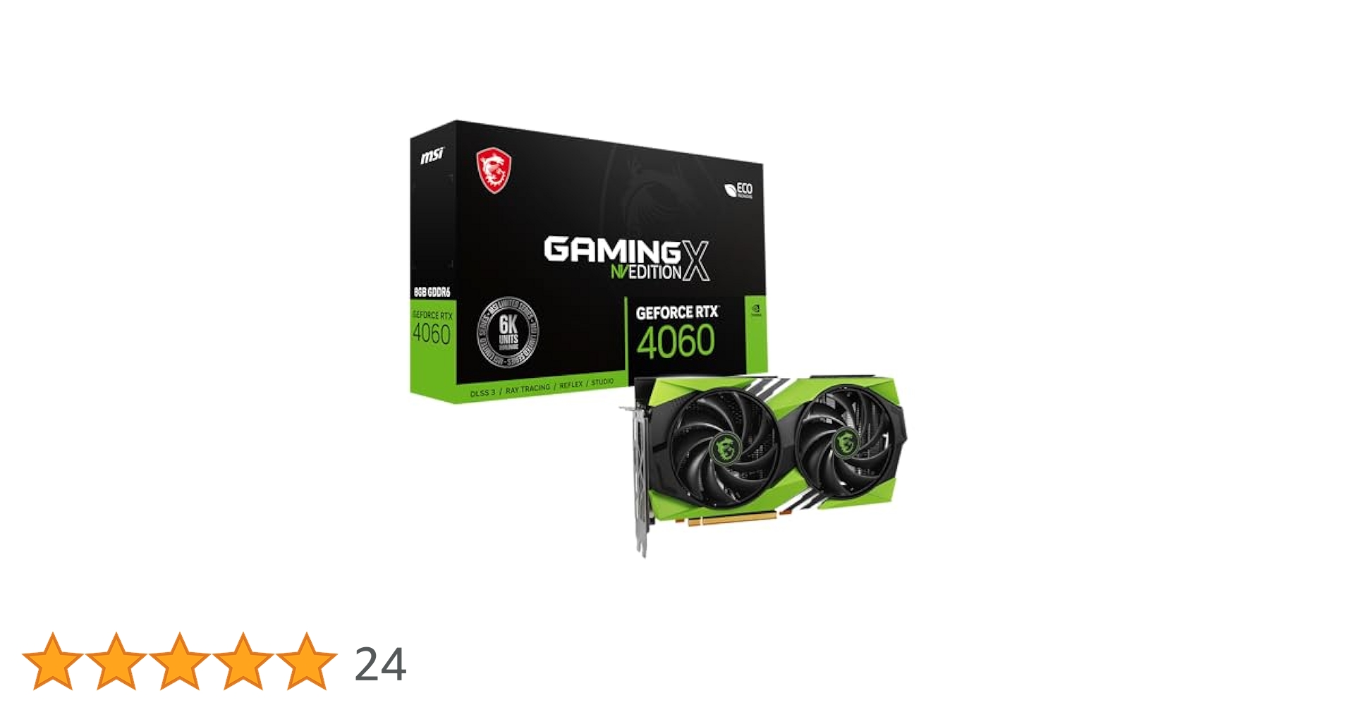 Amazon | MSI GeForce RTX 4060 GAMING X NV EDITION 8G PCIE 8