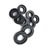 2 Paraoli NBR Albero Motore, Doppio Labbro Con Molla, 17.4x28.6x6.3 Mm, Resistenti A Olio E Grasso - 3