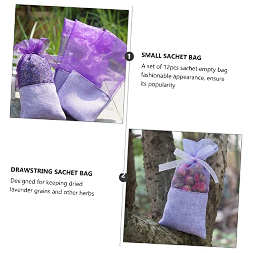 12 bolsas pequeños de sachet vacías para especias y joyería miniatura 3